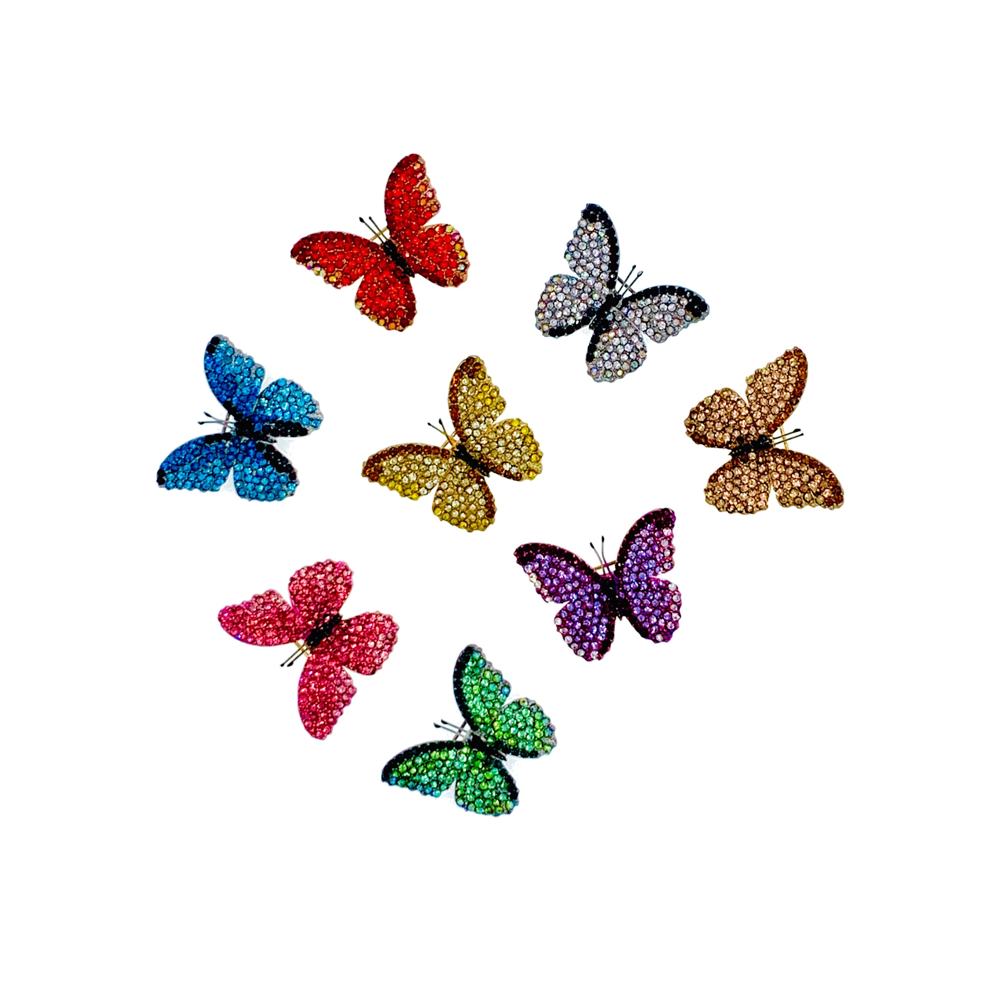 Butterfly swarovski deals crystal brooch