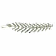 Fern Leaf Hair Clip Rhinestone Crystal silver base Clear, Hair Clip - MOGHANT